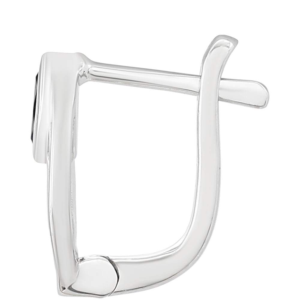 Brincos de Prata com Safira da Tailândia 2 