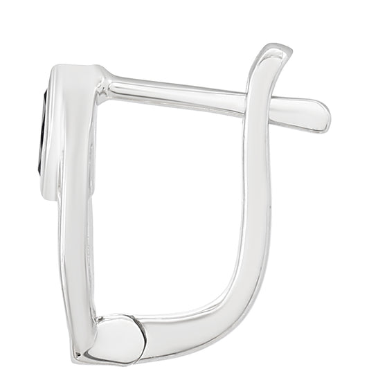 Brincos de Prata com Safira da Tailândia