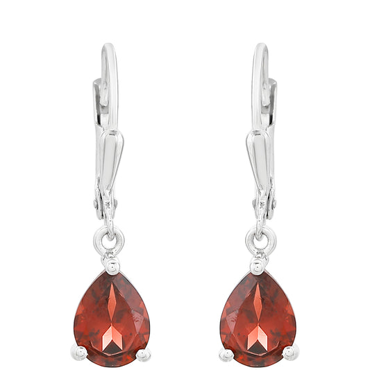 Brincos de Prata com Granada