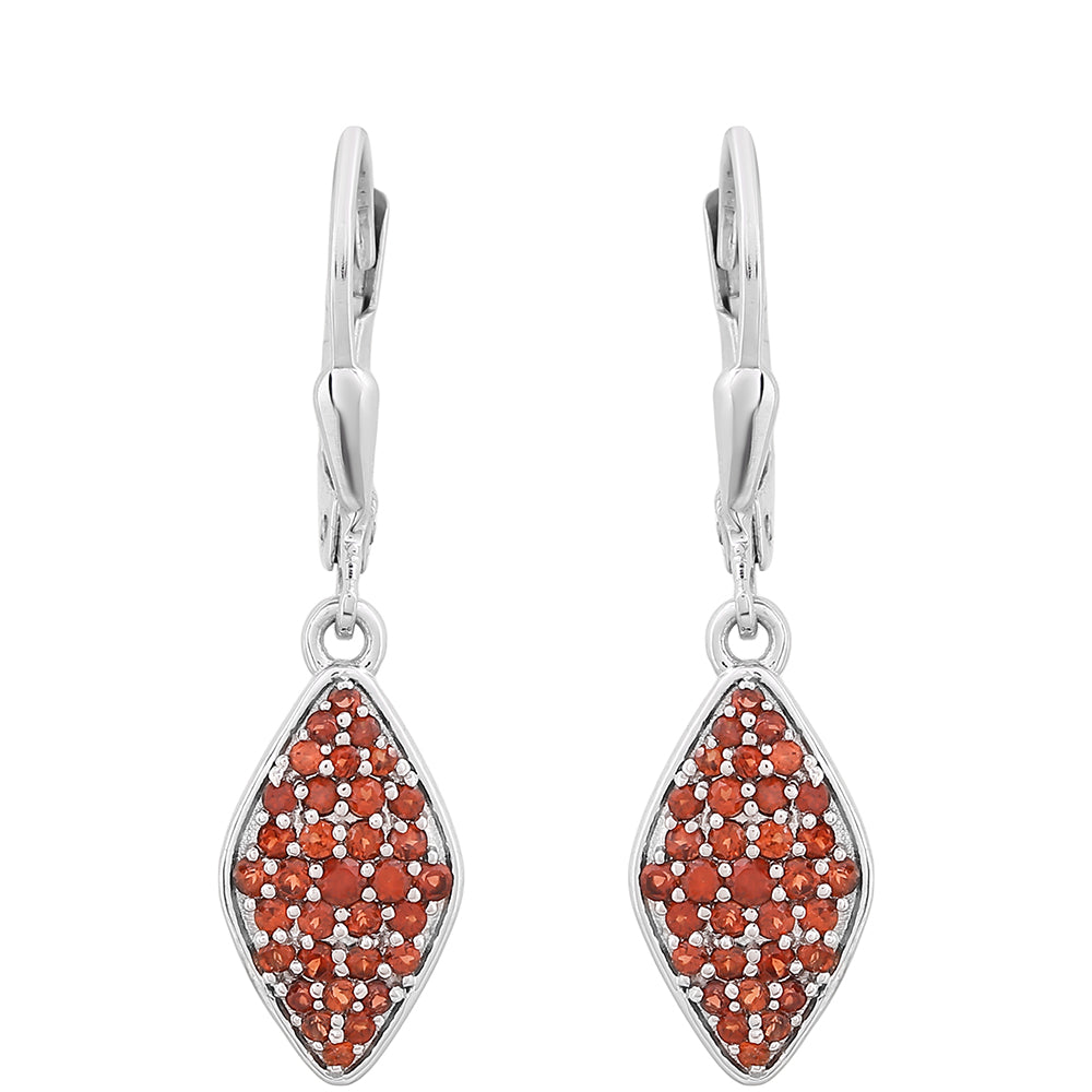 Brincos de Prata com Granada 1 