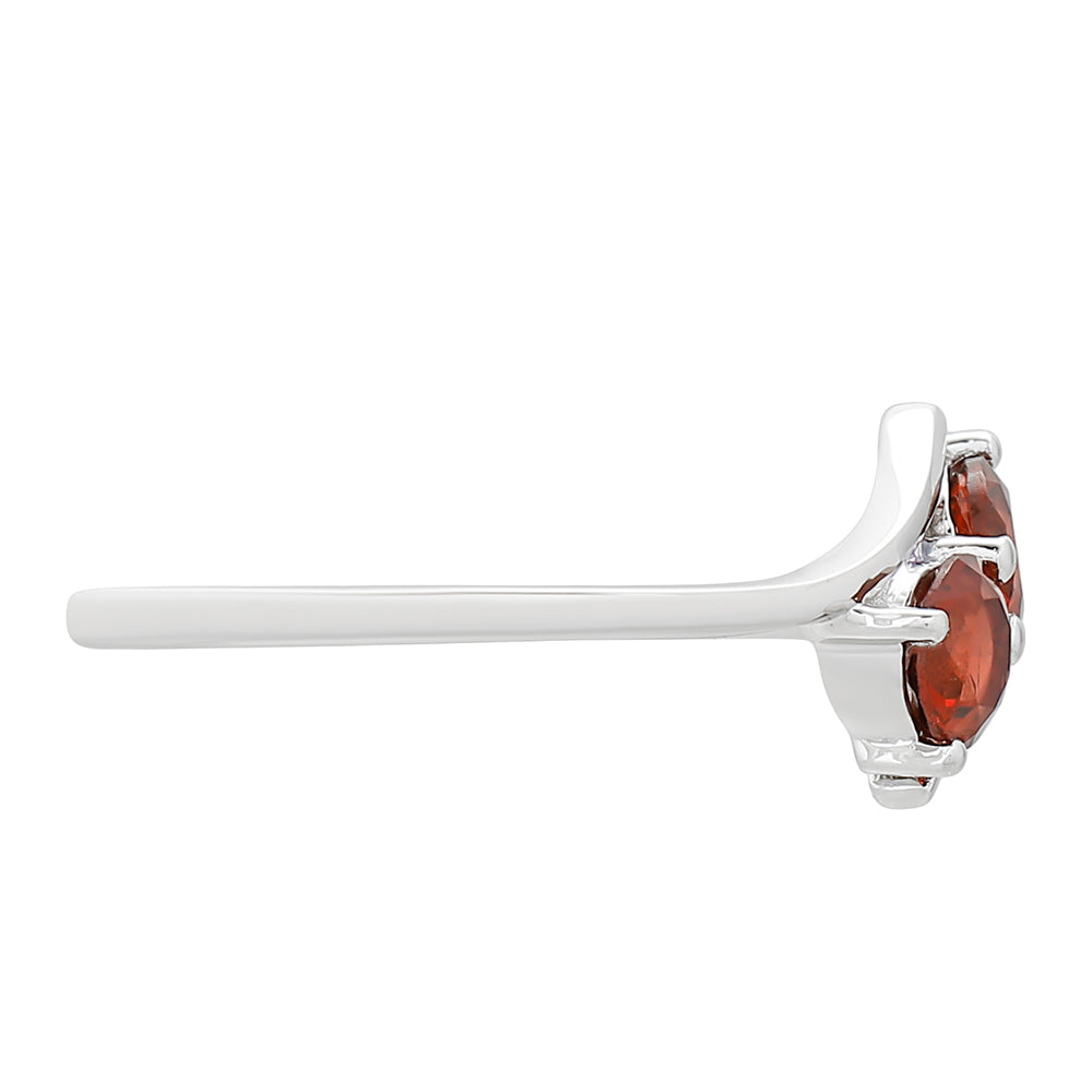 Anel de Prata com Granada