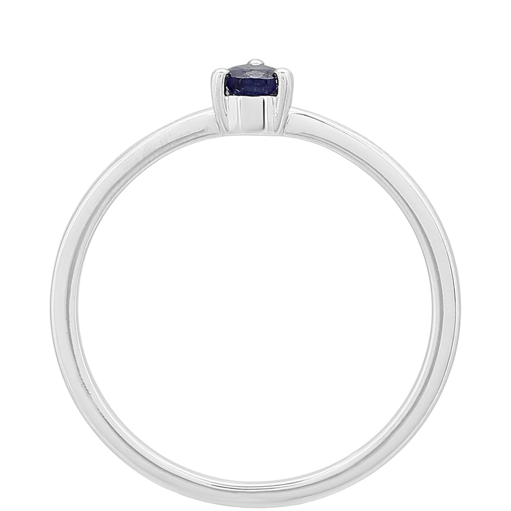 Anel de Prata com Safira da Tailândia
