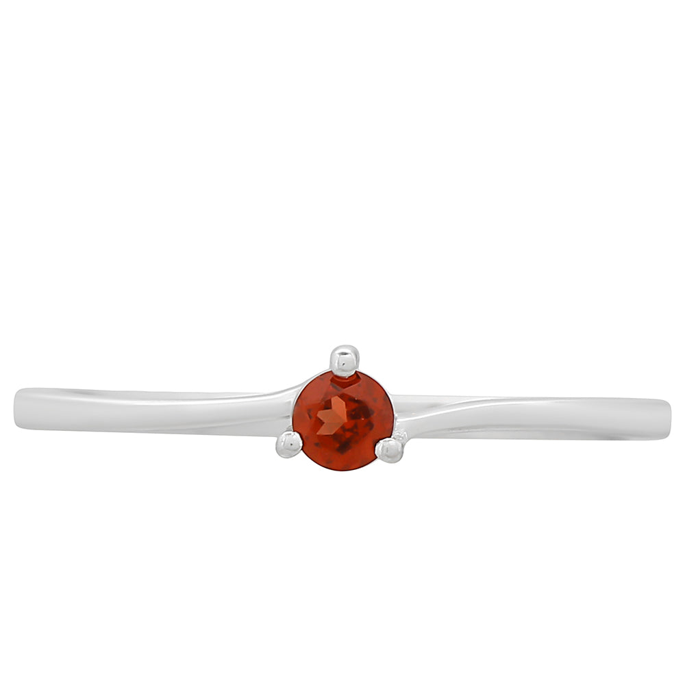 Anel de Prata com Granada