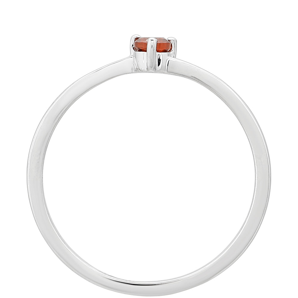 Anel de Prata com Granada 4 