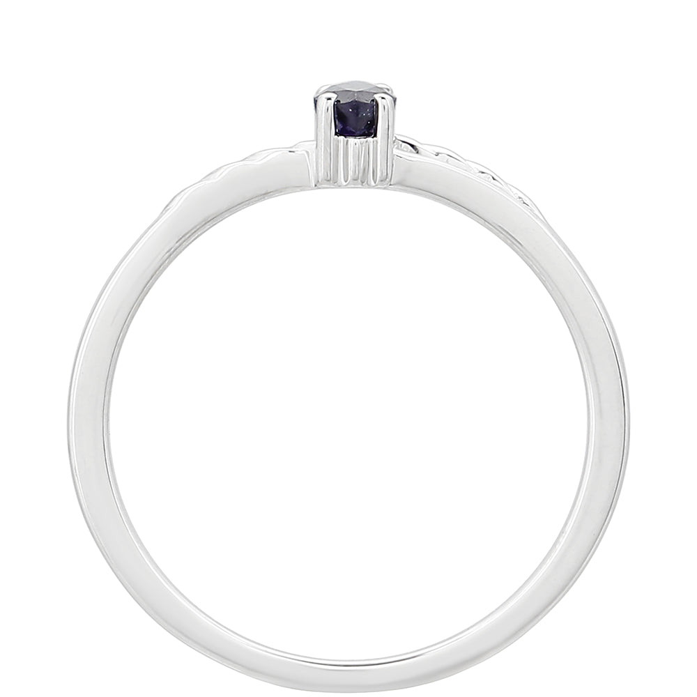Anel de Prata com Safira da Tailândia