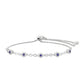Pulseira de Prata com Safira da Tailândia e Topázio Branco  Contraste: Cabeca de Veado (800)