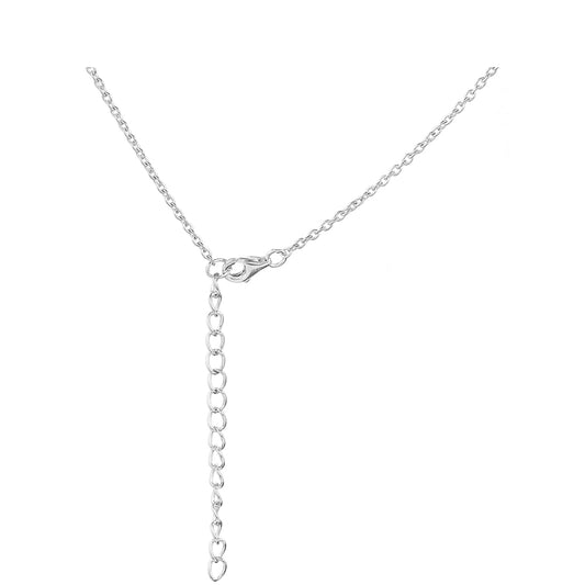 Colar de Prata com Safira da Tailândia e Topázio Branco  Contraste: Cabeca de Veado (800)
