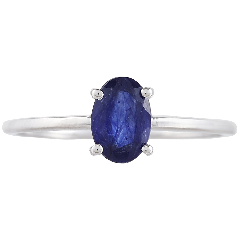 Anel de Prata com Safira da Tailândia