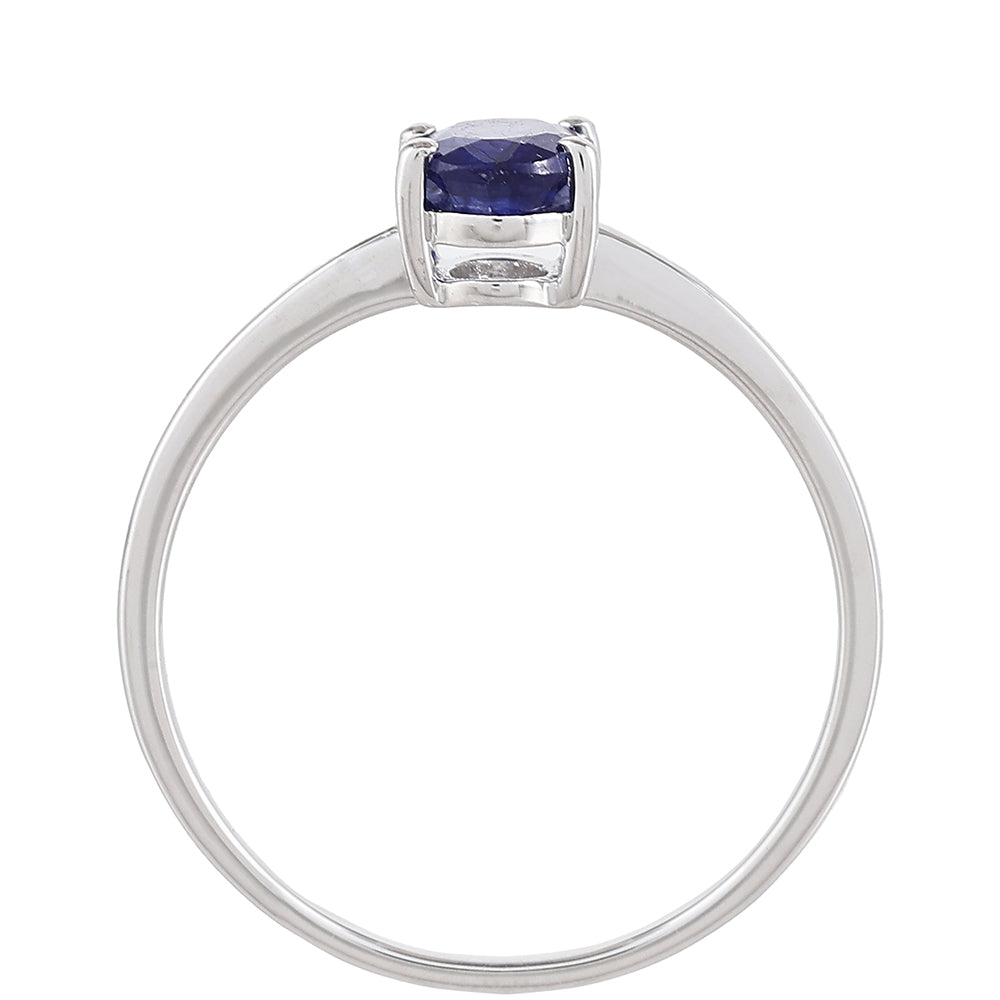 Anel de Prata com Safira da Tailândia 4 