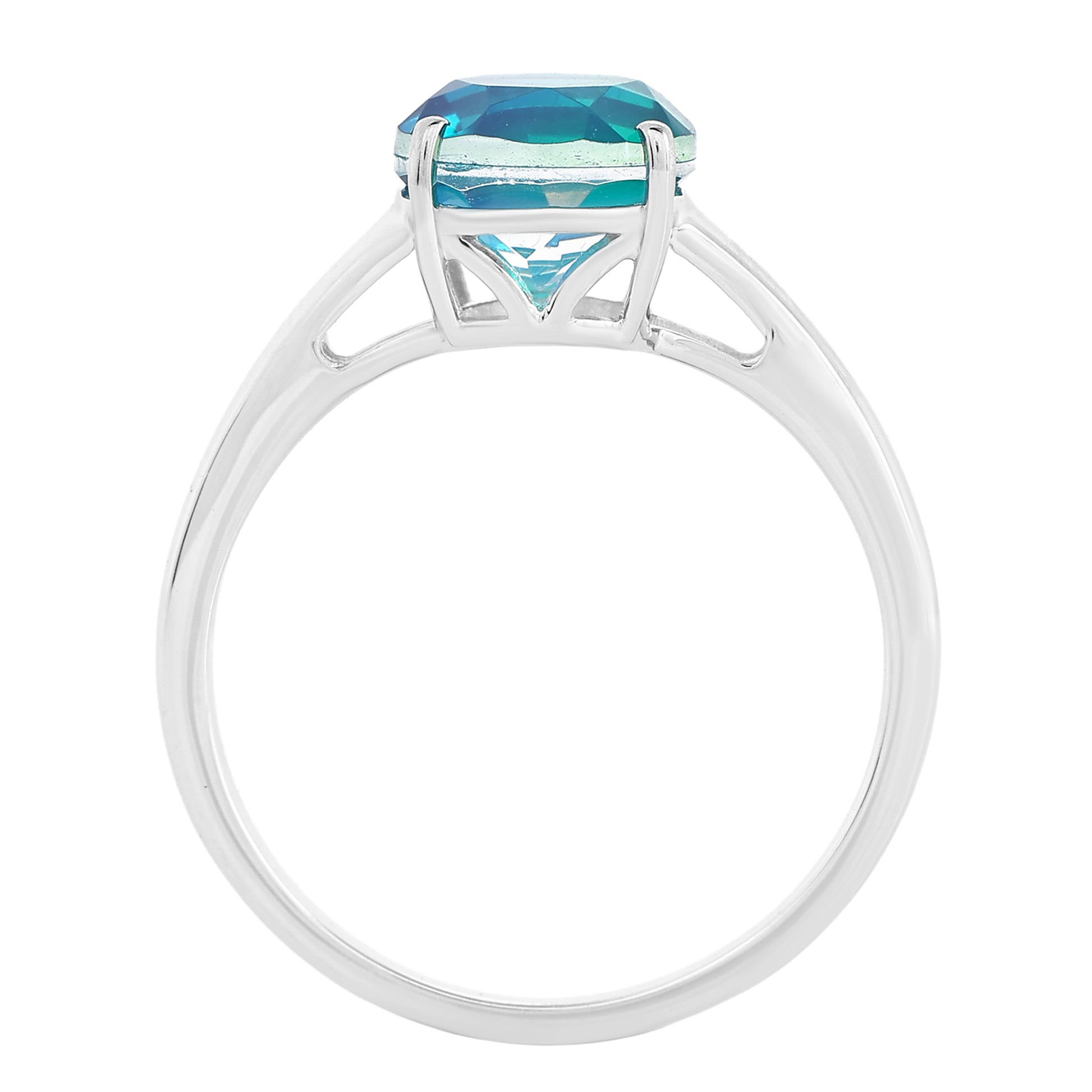 Anel de Prata com Quartzo Pavão 6 