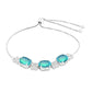 Pulseira de Prata com Quartzo Pavão e Topázio Branco  Contraste: Cabeca de Veado (800)