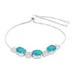 Pulseira de Prata com Quartzo Pavão e Topázio Branco  Contraste: Cabeca de Veado (800)