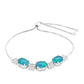 Pulseira de Prata com Quartzo Pavão e Topázio Branco  Contraste: Cabeca de Veado (800)
