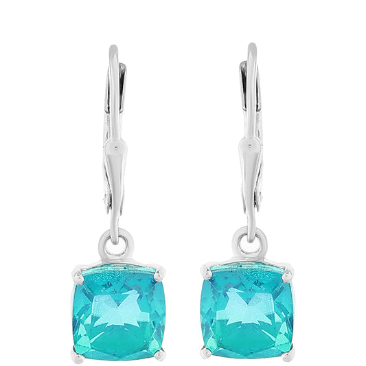 Brincos de Prata com Quartzo Pavão