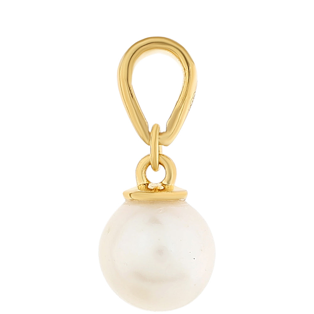 Pendente de Prata com Banho de Ouro com Pérola Cultivada de Baroque 1 