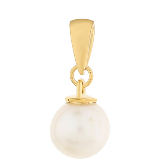 Pendente de Prata com Banho de Ouro com Pérola Cultivada de Baroque