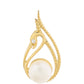 Pendente de Prata com Banho de Ouro com Pérola Cultivada de Baroque e Topázio Branco