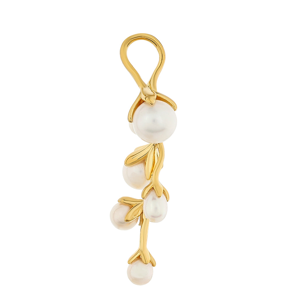 Pendente de Prata com Banho de Ouro com Pérola Cultivada de Baroque