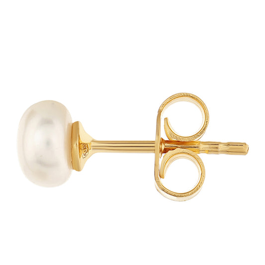 Brincos de Prata com Banho de Ouro com Pérola Cultivada de Baroque