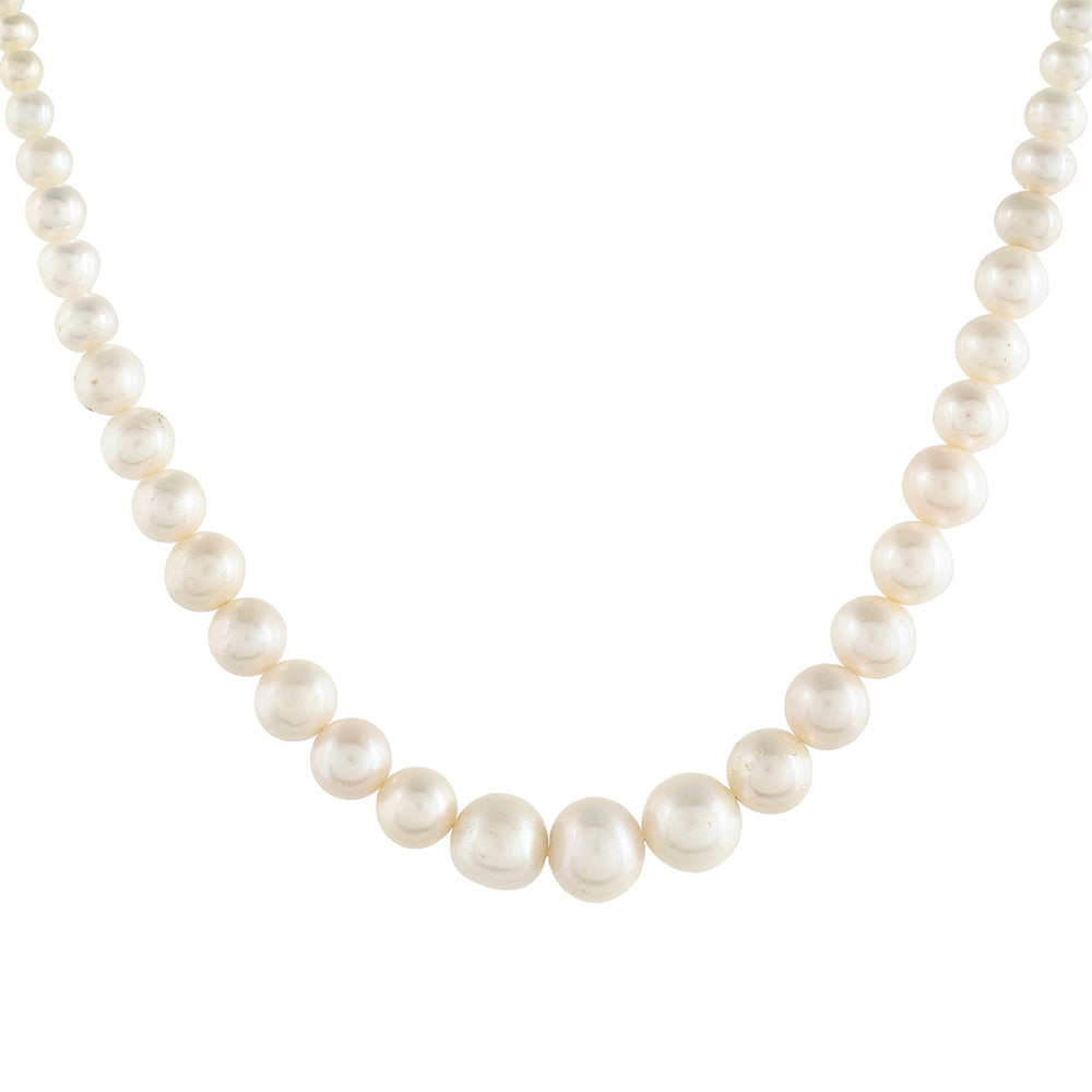 Colar de Prata com Banho de Ouro com Pérola Cultivada de Baroque 1 