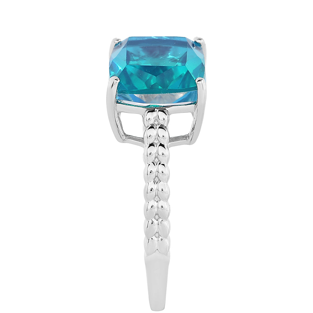 Anel de Prata com Quartzo Pavão