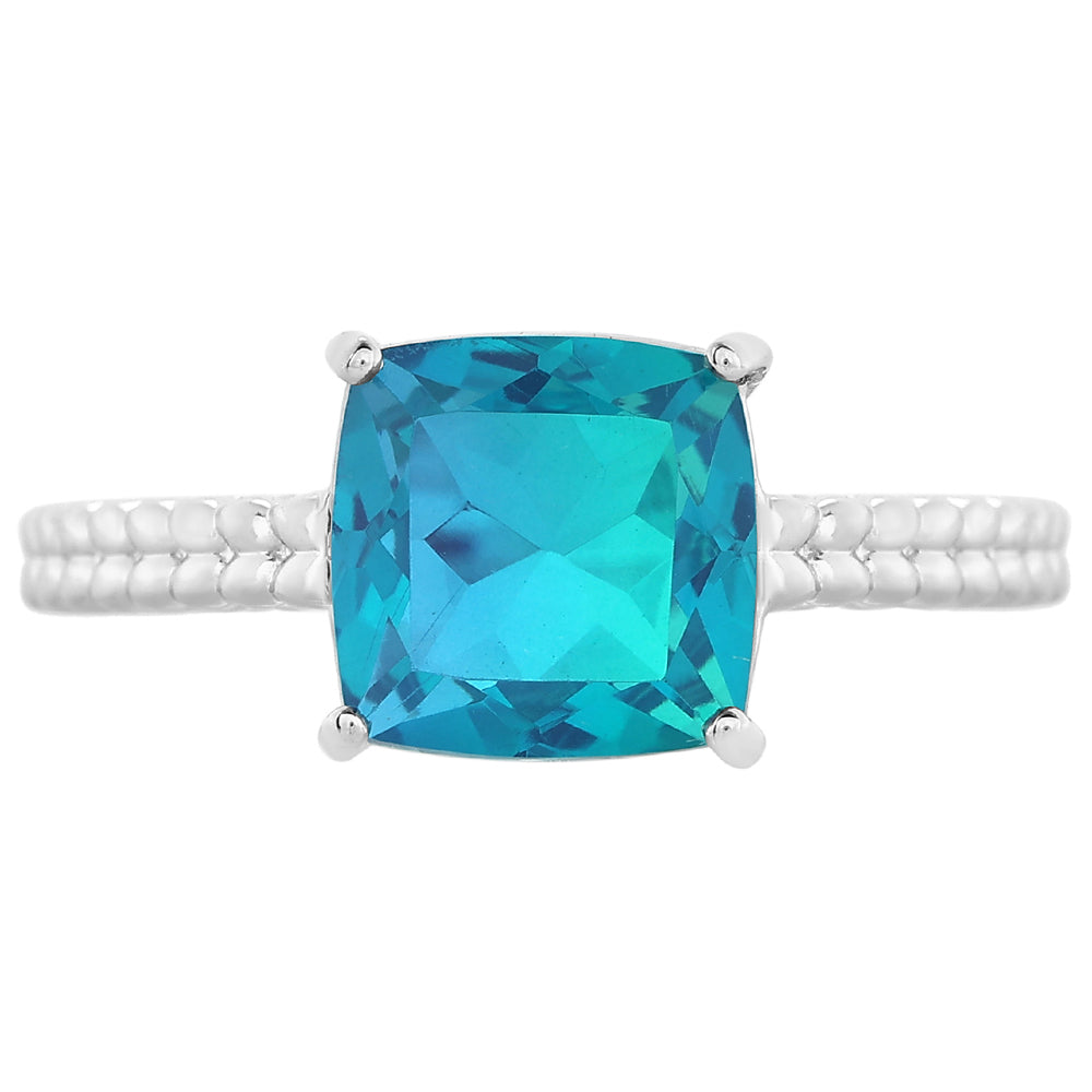 Anel de Prata com Quartzo Pavão