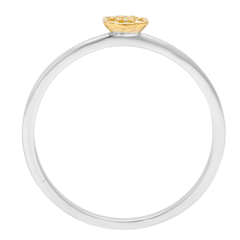 Anel de Prata com Diamante Verde Veronese 6 