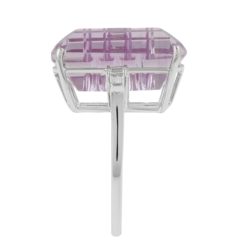 Anel de Prata com Zircão Natural