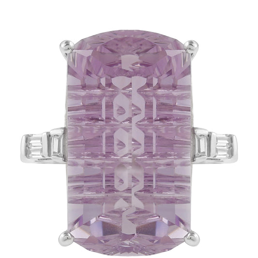Anel de Prata com Zircão Natural