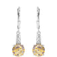Brincos de Prata com Tanzanite e Quartzo Champanhe