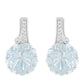 Brincos de Prata com Topázio Azul Céu e Zircão Natural