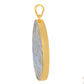 Pendente de Prata com Banho de Ouro com Concha Abalone  Contraste: Cabeca de Veado (800)