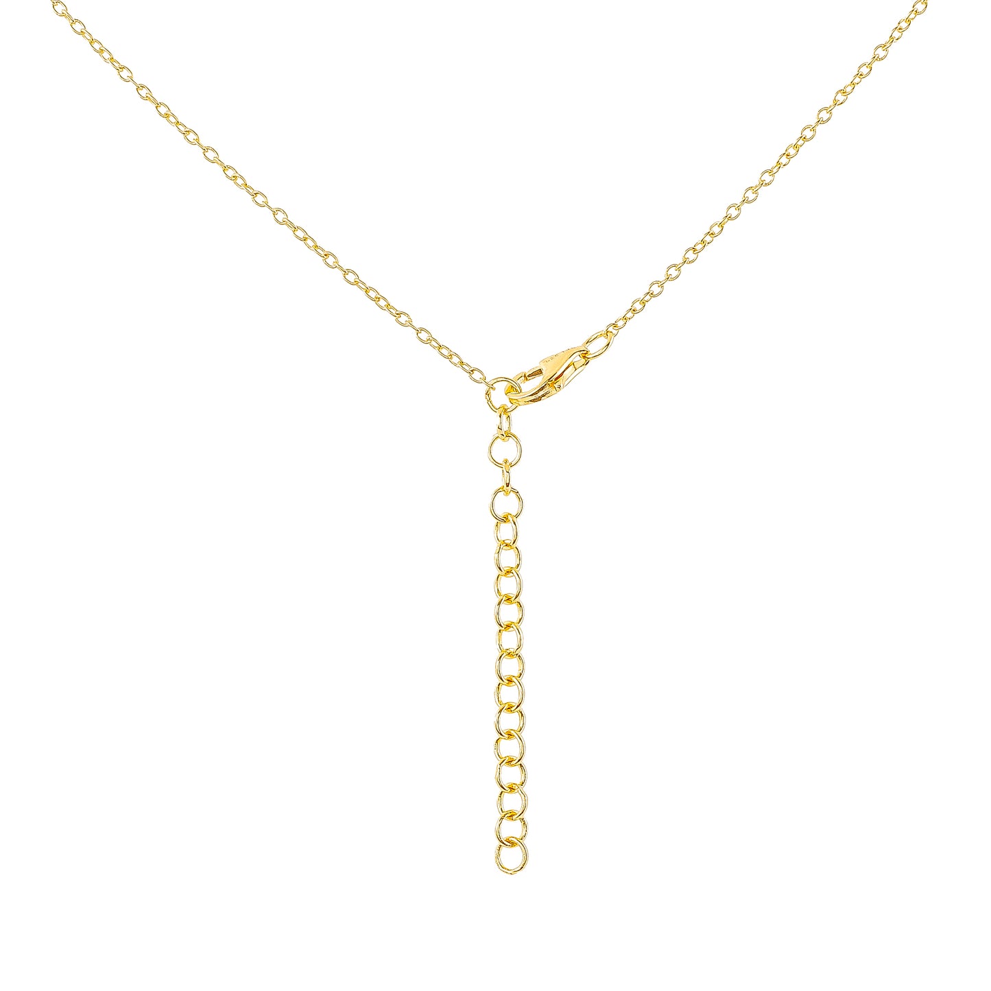 Colar de Prata com Banho de Ouro com Concha Abalone  Contraste: Cabeca de Veado (800)