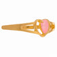 Anel de Prata com Banho de Ouro com Opala Rosa Néon da Etiópia