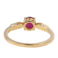 Anel de Prata com Banho de Ouro com Rubi de Moçambique