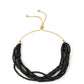 Pulseira de Prata com Banho de Ouro com Espinela Preta