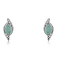 Brincos de Prata com Esmeralda do Brasil e Topázio Branco