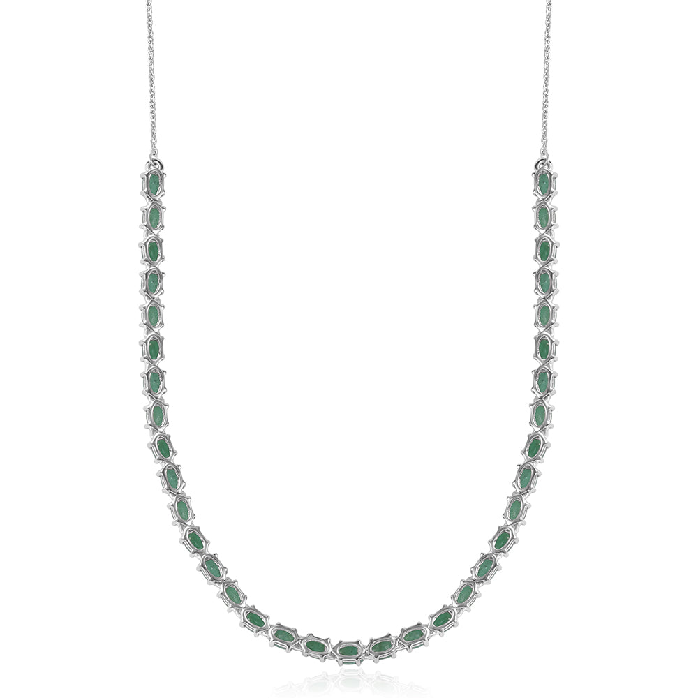 Colar de Prata com Esmeralda do Brasil  Contraste: Cabeca de Veado (800) 2 