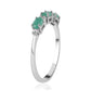 Anel de Prata com Esmeralda do Brasil e Topázio Branco