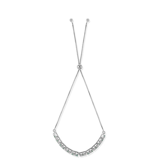 Pulseira de Prata com Esmeralda do Brasil e Topázio Branco  Contraste: Cabeca de Veado (800)
