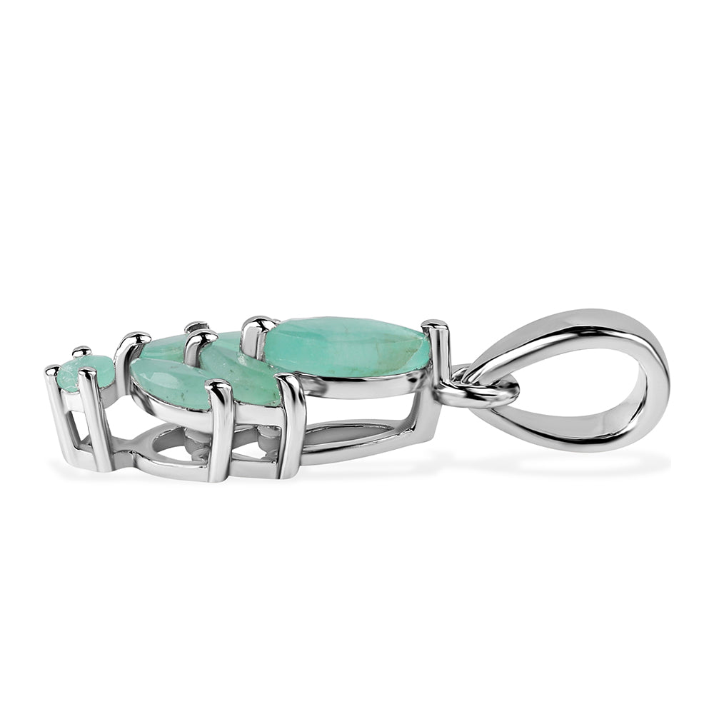 Pendente de Prata com Esmeralda do Brasil 2 