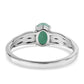 Anel de Prata com Esmeralda do Brasil