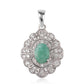 Pendente de Prata com Esmeralda do Brasil e Topázio Branco
