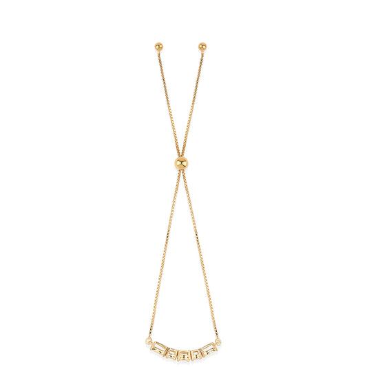 Pulseira de Prata com Banho de Ouro com Diamante Azul  Contraste: Cabeca de Veado (800)