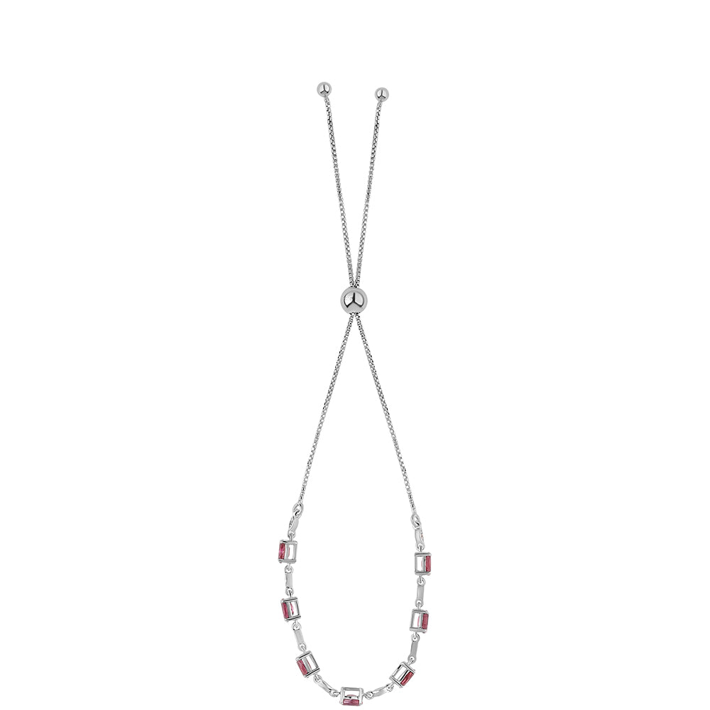 Pulseira de Prata com Rubelita das Minas do Cruzeiro e Topázio Branco  Contraste: Cabeca de Veado (800) 3 