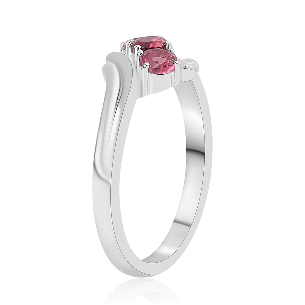 Anel de Prata com Rubelita das Minas do Cruzeiro 2 