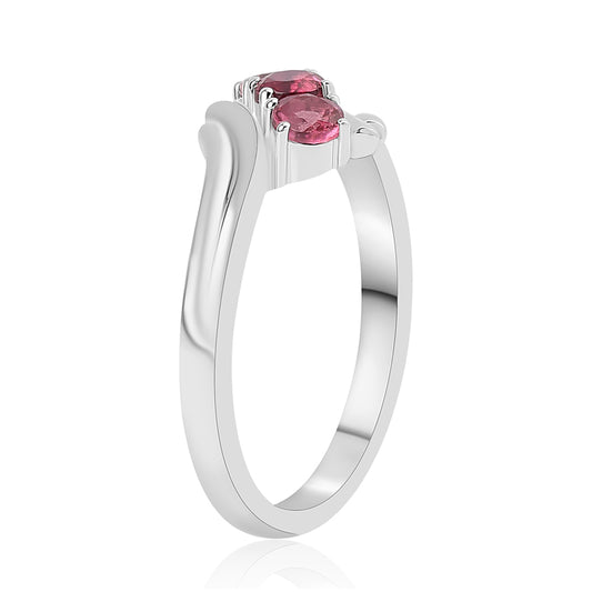 Anel de Prata com Rubelita das Minas do Cruzeiro