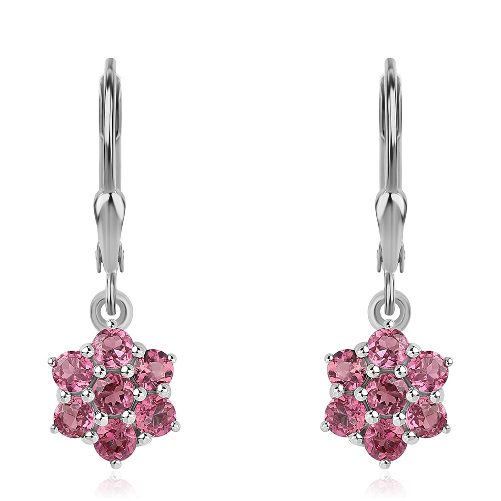 Brincos de Prata com Rubelita das Minas do Cruzeiro