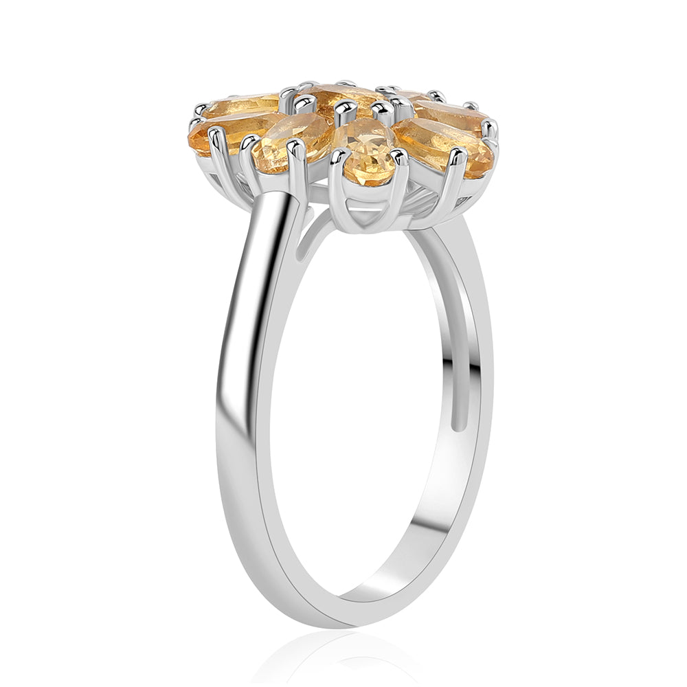 Anel de Prata com Citrino  Contraste: Cabeca de Veado (800) 2 