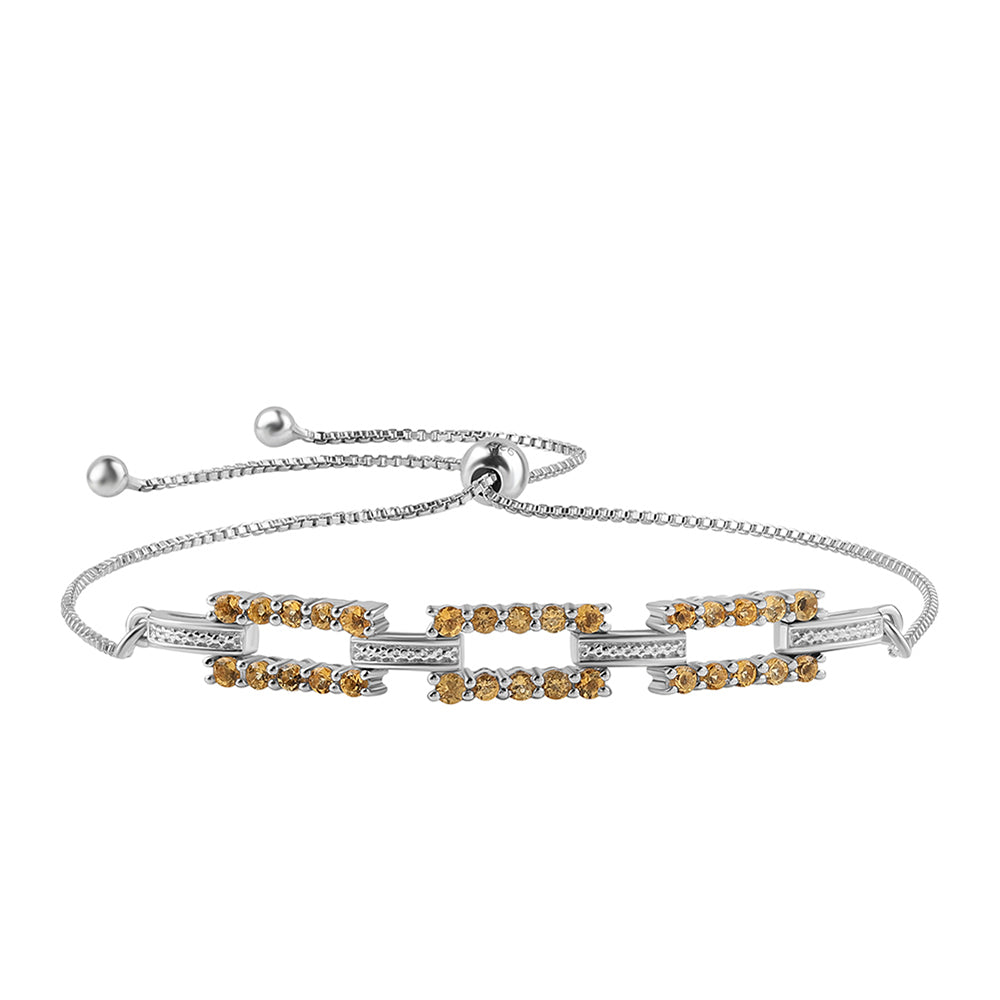 Pulseira de Prata com Citrino  Contraste: Cabeca de Veado (800) 1 